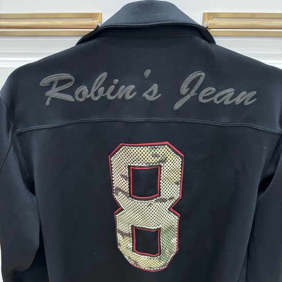 Robin’s Jeans Men's Track Jackets Jogger 8 Black with Camo size Small - Picture 2 of 10
